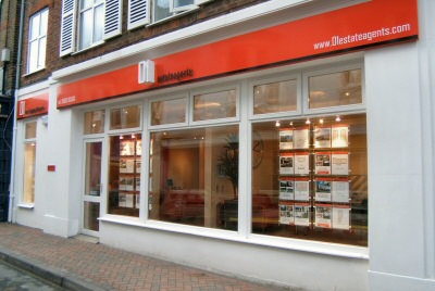 Front of estate agents office in Ventnor High Street, Isle of Wight